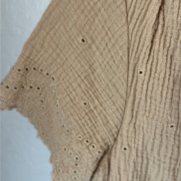 Rylee & cru beige gauzy cotton midi wrap dress - Picture 6 of 12